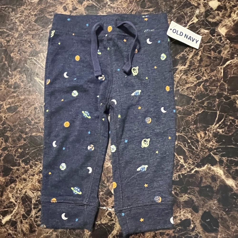 Old Navy Dark Blue Baby Pants with Space Theme